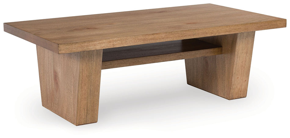 Kristiland - Marrón claro - Mesa de cóctel rectangular