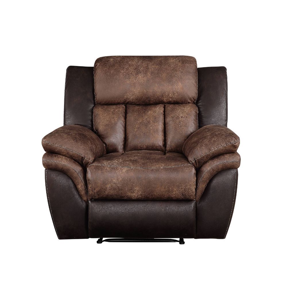Jaylen - Sillón reclinable - Microfibra pulida en tonos caramelo y espresso