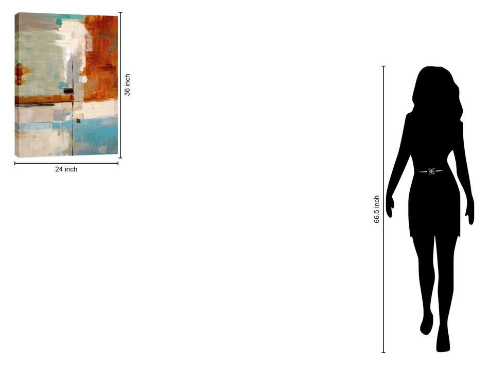 Mixed Media Canvas - Orange