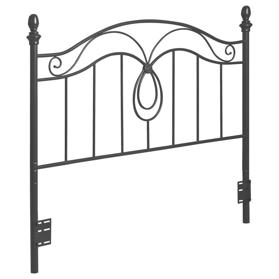 Evan - Metal Queen / Full Open Frame Headboard - Dark Gray