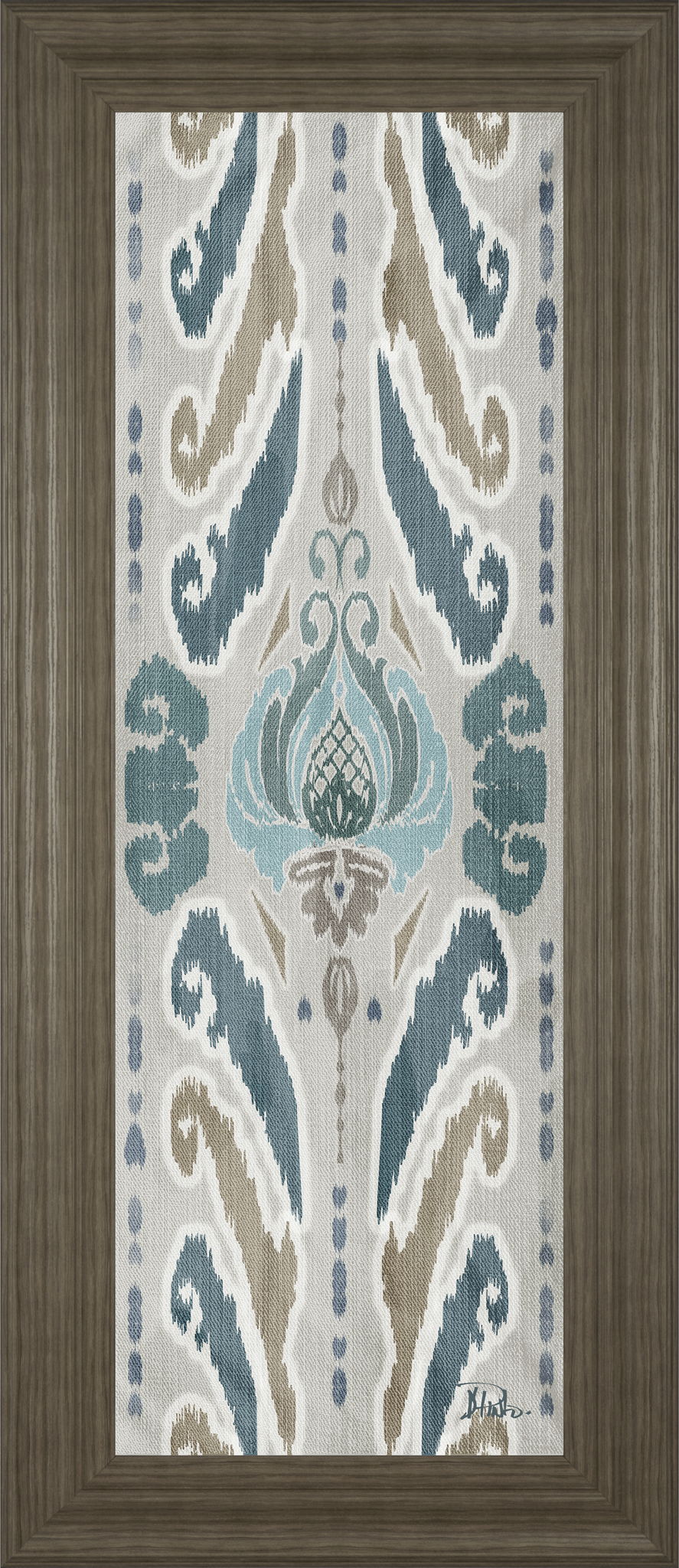 A Touch Of Flourish I By Patricia Pinto - Framed Print Wall Art - Blue
