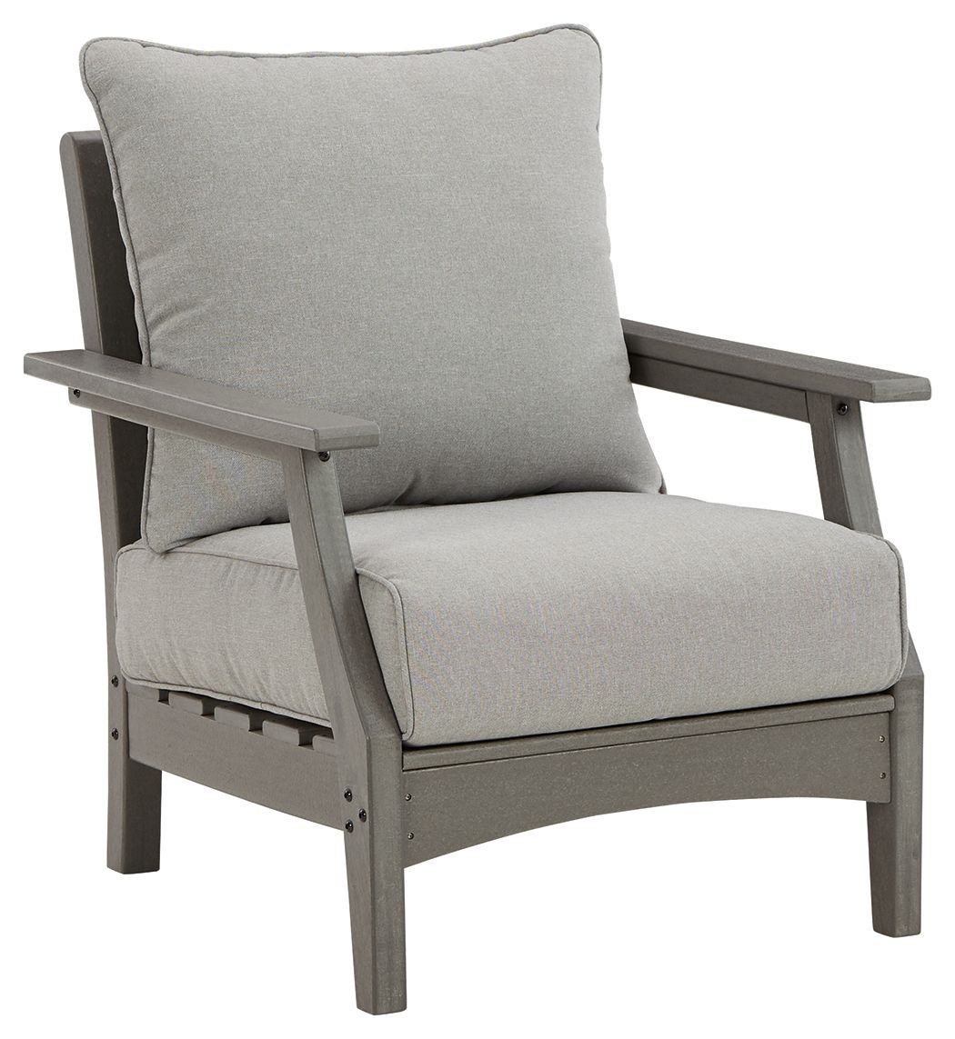 Sillón Visola gris con cojín (juego de 2)