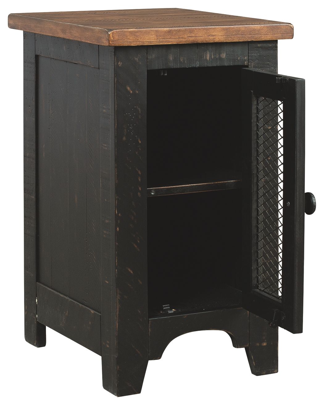 Mesa auxiliar con silla Valebeck - Negro/Marrón