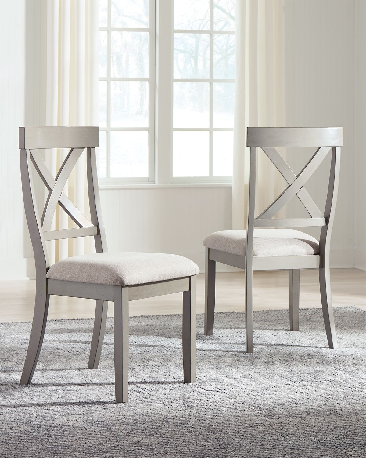Parellen - Gris - Silla auxiliar de comedor UPH (juego de 2)