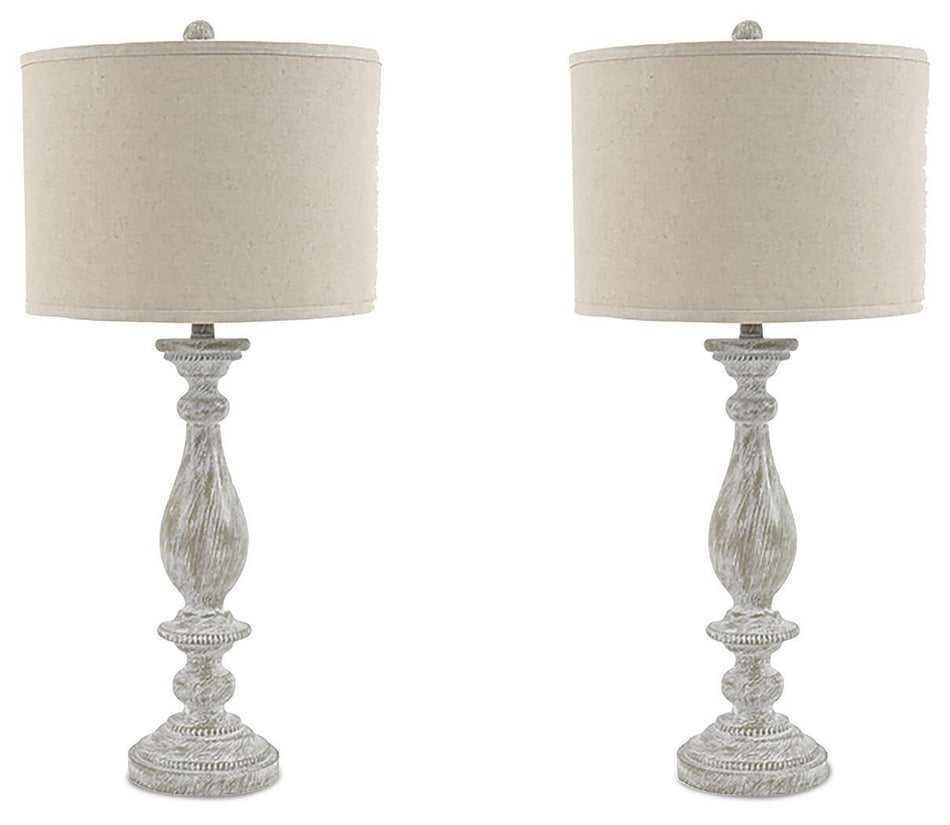 Bernadate - Poly Table Lamp (Set of 2) - Whitewash
