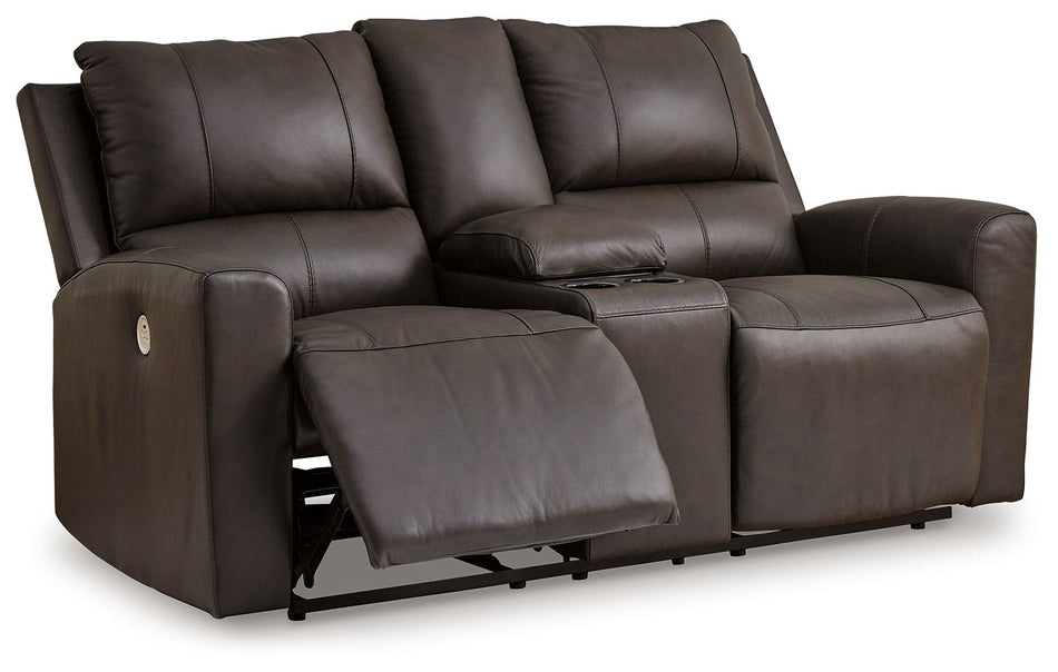 Boxmere - Storm - Loveseat reclinable eléctrico doble con consola