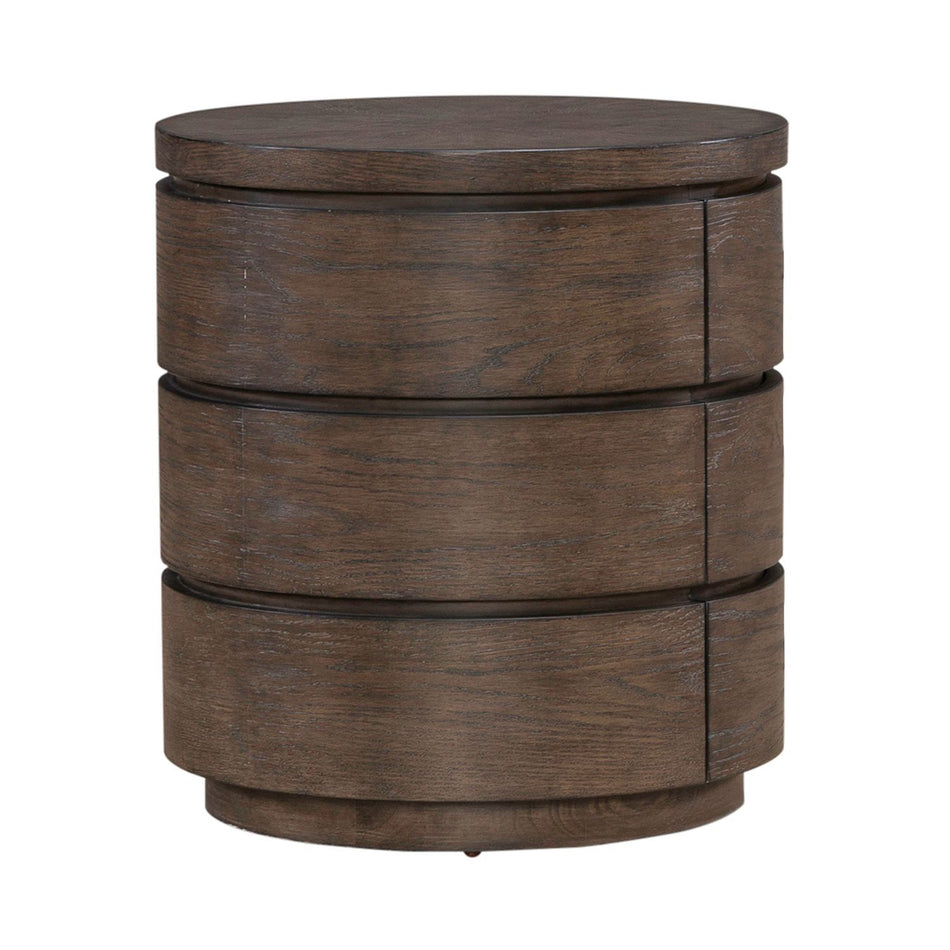Cascade Falls - Round End Table - Satin Espresso