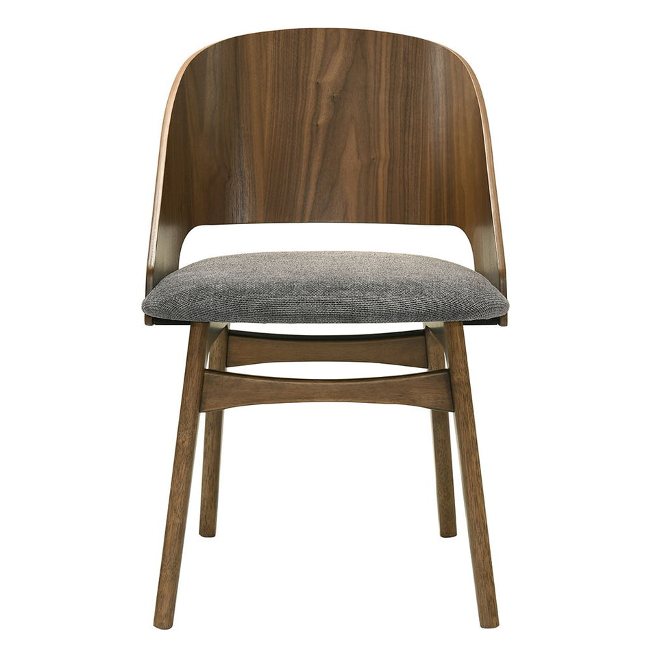 Delmon - Side Chair (Set of 2) - Dark Walnut / Gray