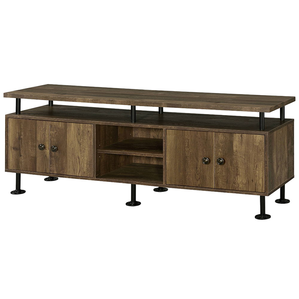 Ensata II - Mueble de TV - Acabado en roble rústico y negro