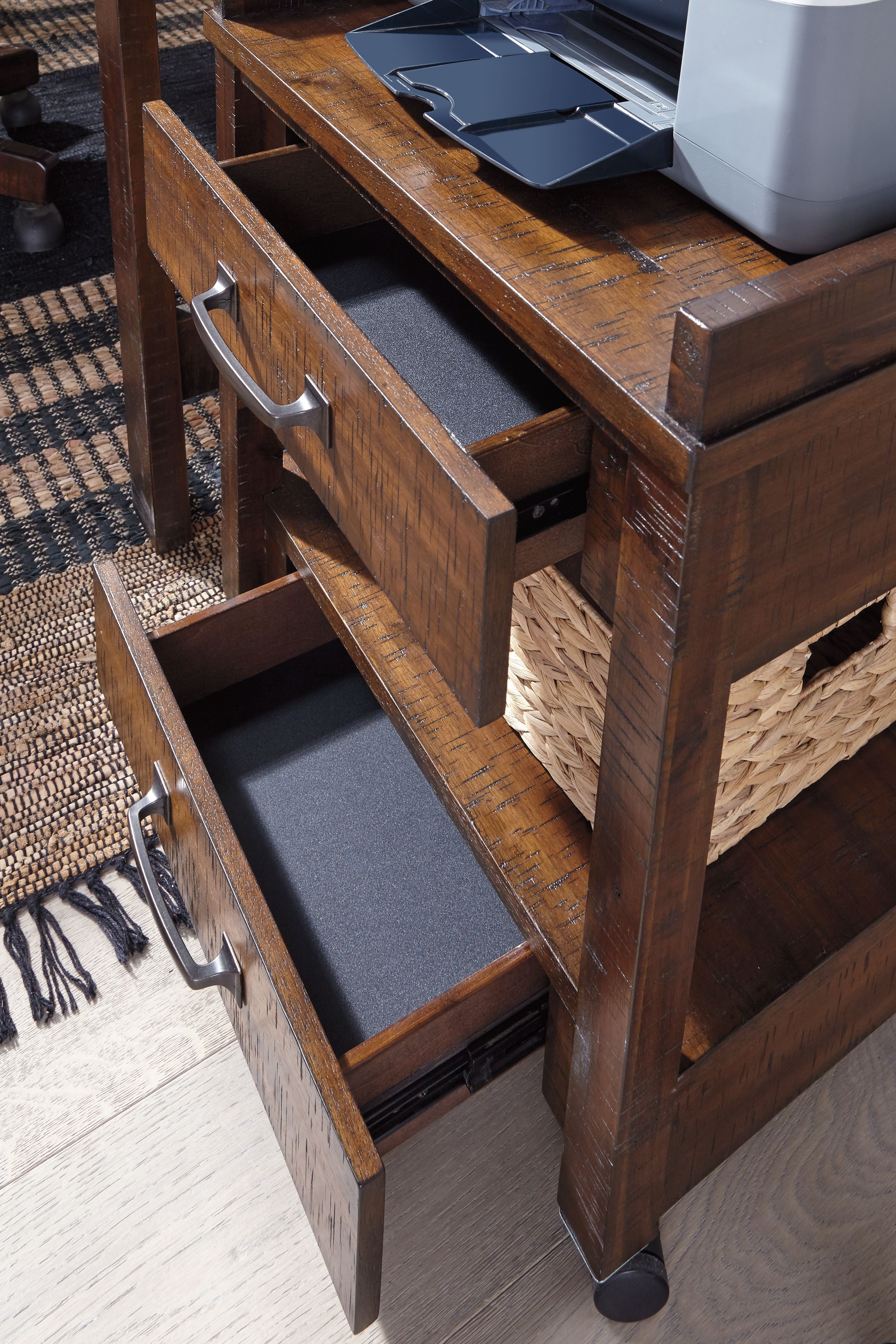 Baldridge - Rustic Brown - Soporte para impresora