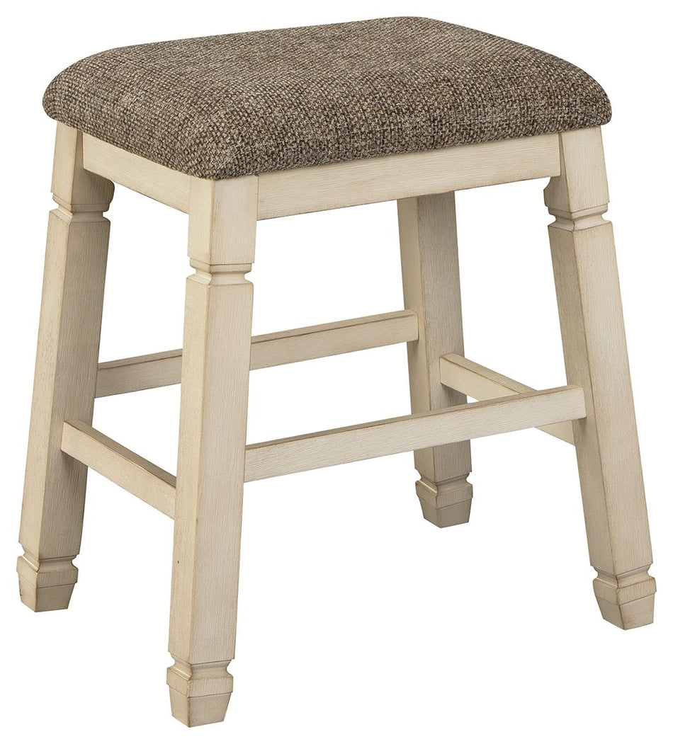 Taburete tapizado Bolanburg - Beige - Juego de 2