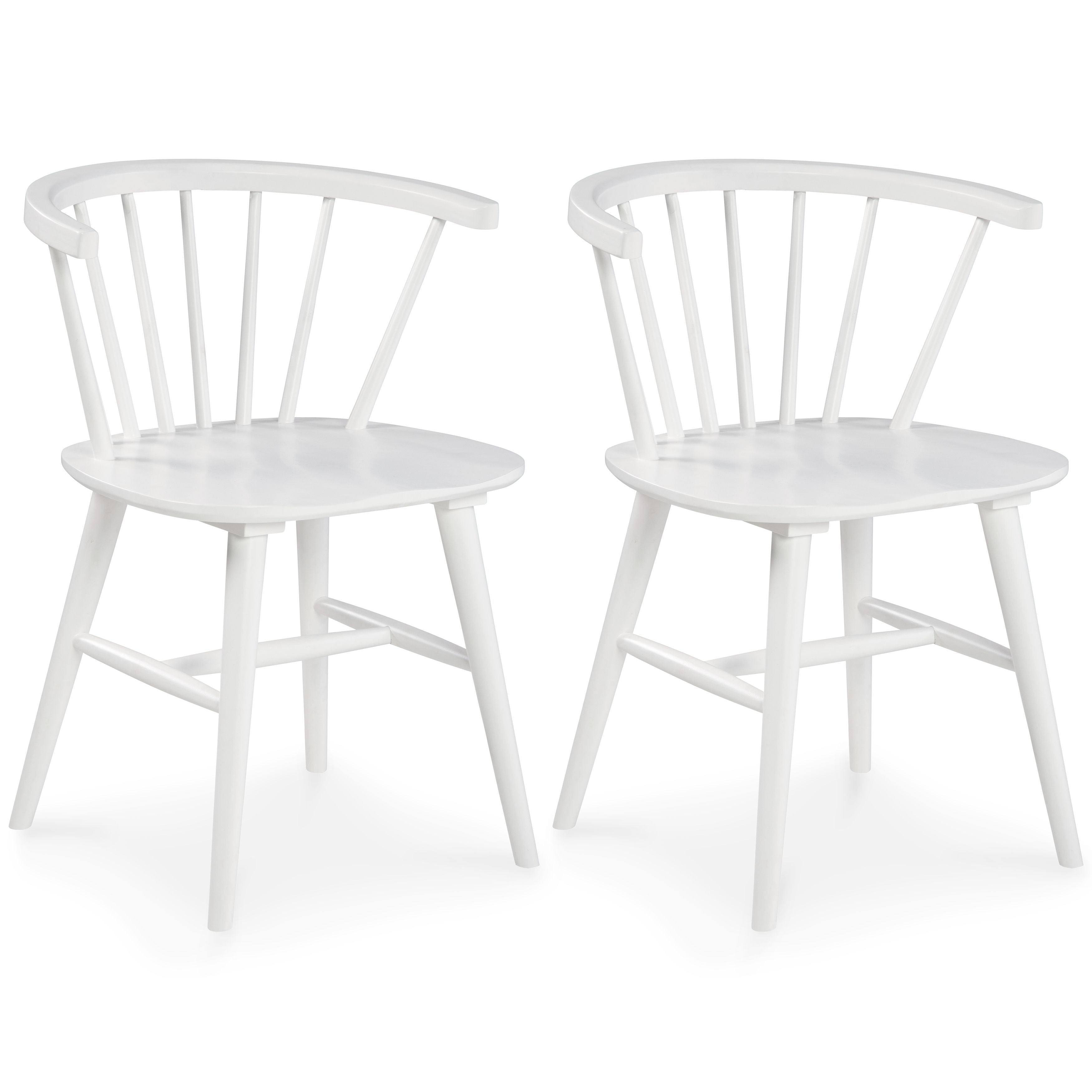Grannen - Blanco - Silla auxiliar para comedor (juego de 2)