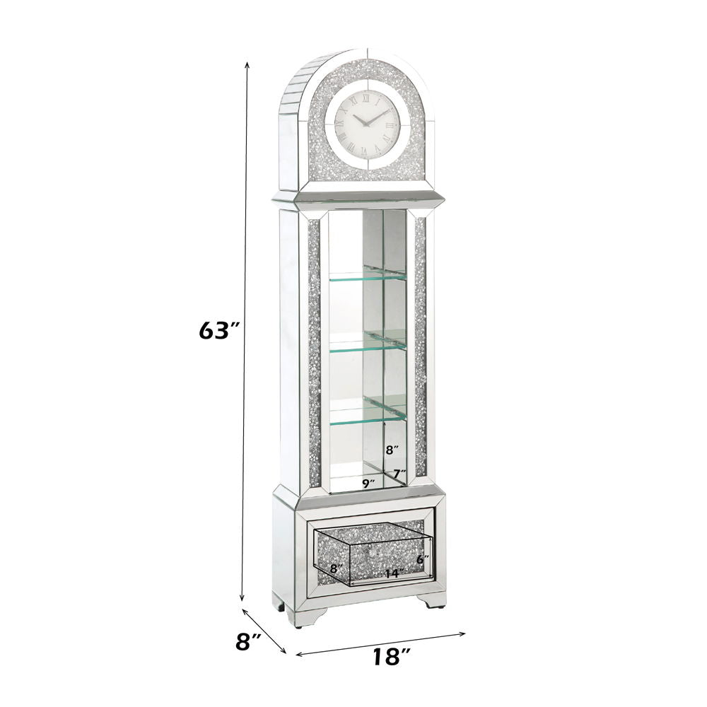 Noralie - Reloj de pie - Plata perlada - 63"