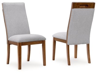 Lyncott - Beige / Marrón - Silla de comedor tapizada (juego de 2)