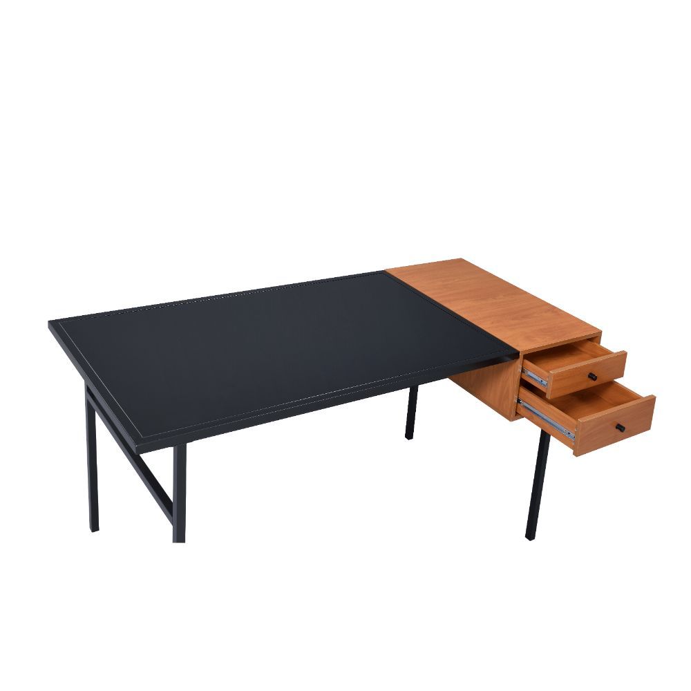 Oaken - Escritorio - Roble miel y negro