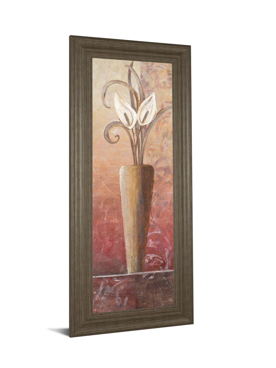 Flower In Vase I - Framed Print Wall Art - Red