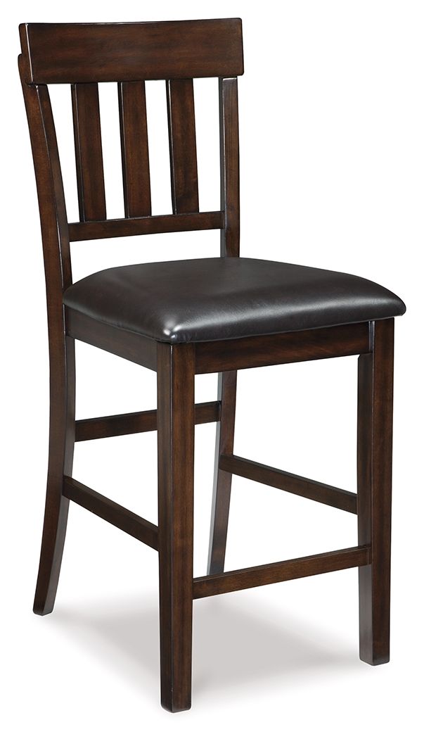 Taburete de bar tapizado Haddigan - Marrón oscuro - Juego de 2