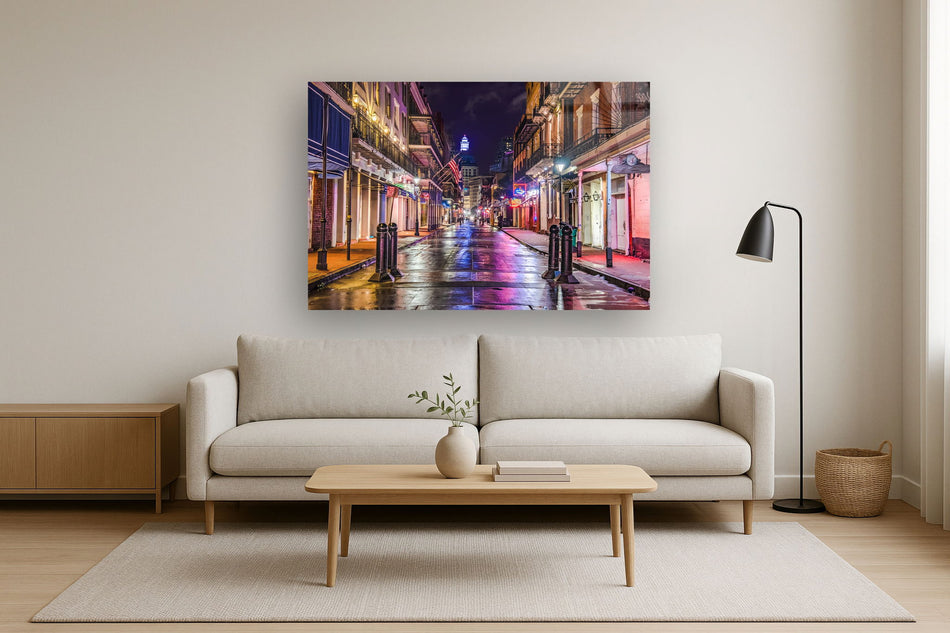 Tempered Glass With Foil - Bourbon Street New Orleans - Purple