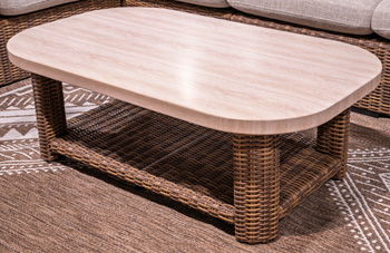 Dolan Creek - Beige / Brown - Rectangular Cocktail Table