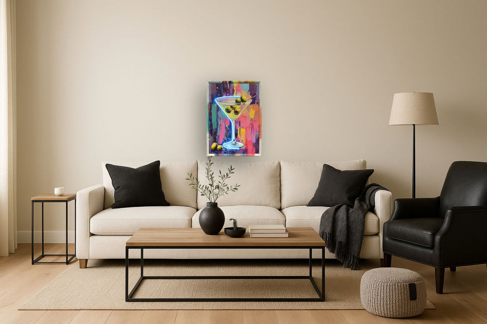 Olive Splash - 21" x 29" Framed Wall Art