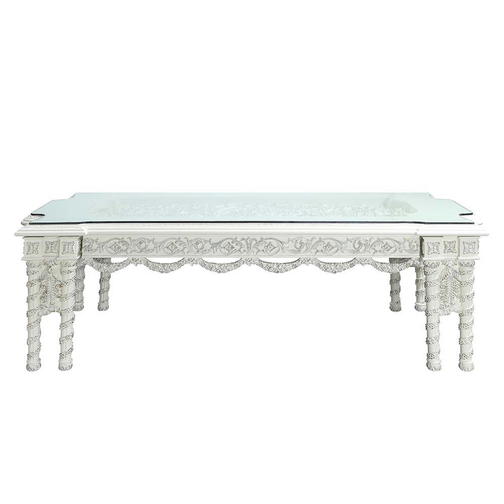 Vanaheim - Mesa de comedor - Acabado blanco antiguo