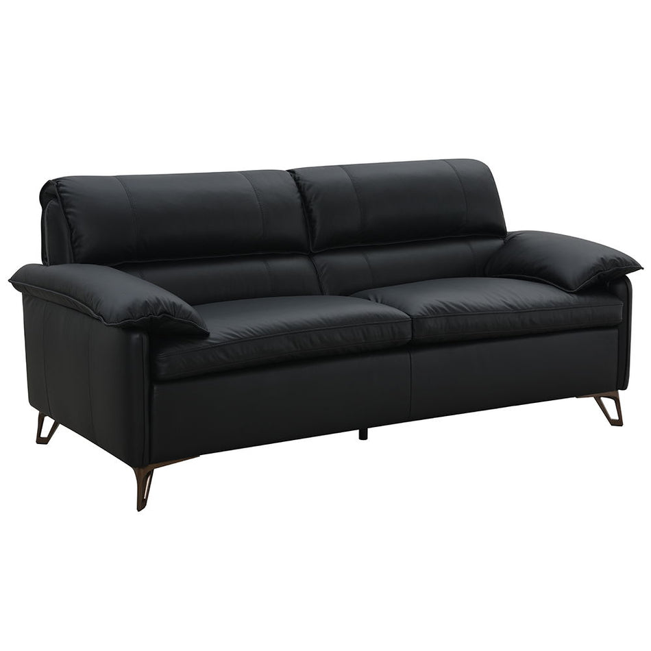 Eilene - Loveseat - Black Top Grain Leather