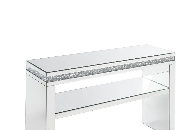 Noralie - Mesa auxiliar - Espejo y diamantes falsos - 32"