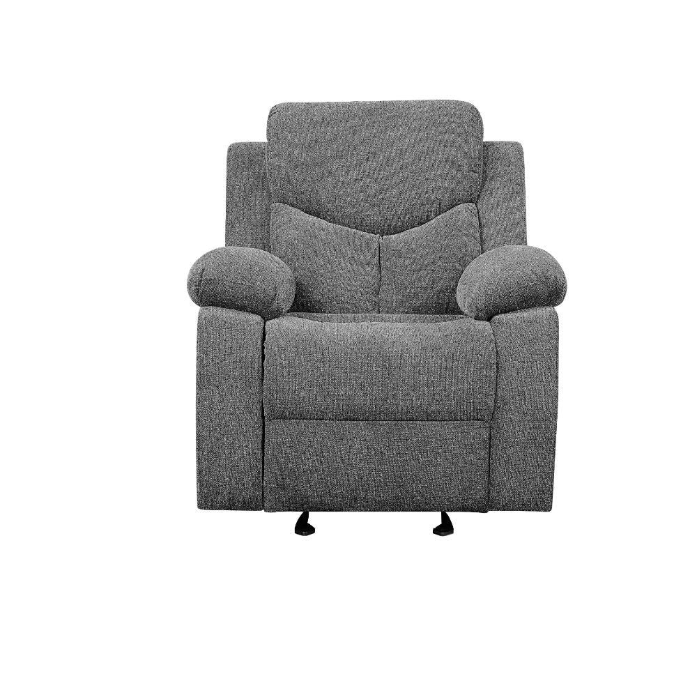 Kalen - Sillón reclinable Glider - Chenilla gris