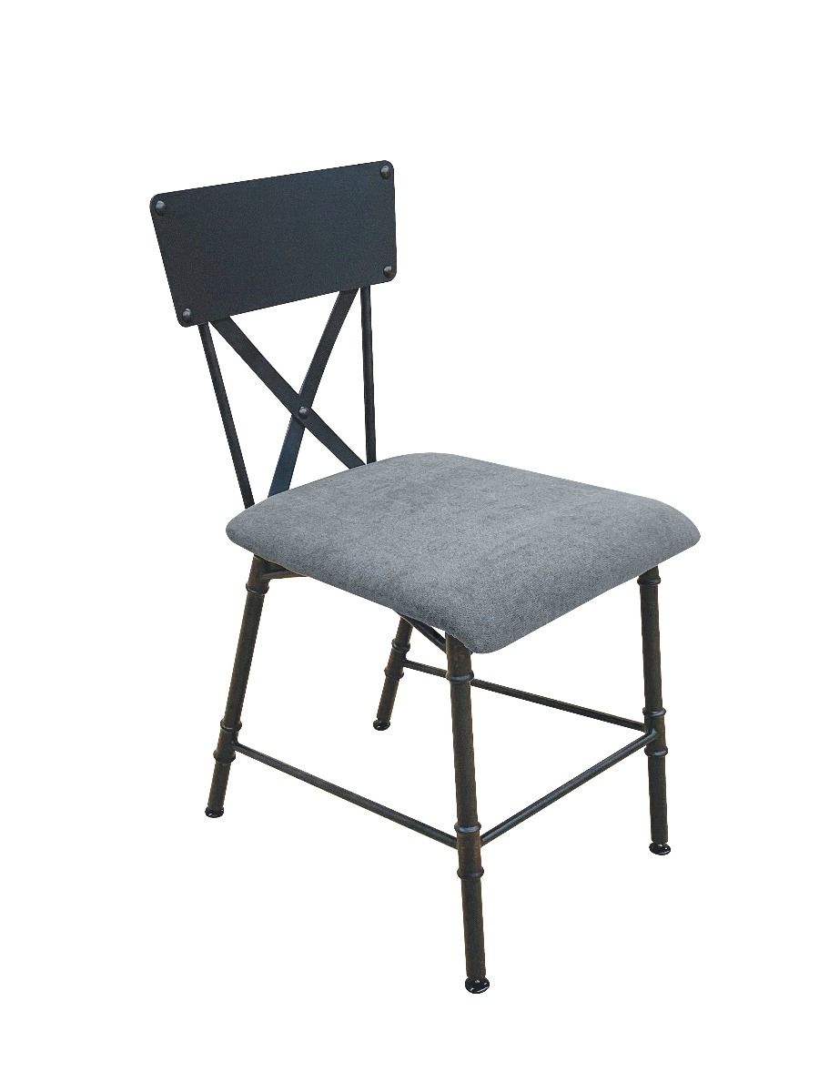 Silla de oficina Brantley, acabado en roble antiguo y gris arena