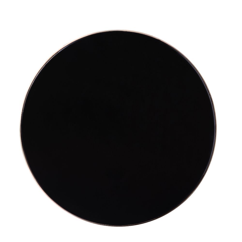 Sheridan - Mesa de cóctel - Tela color crema y negro