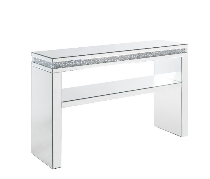 Noralie - Mesa auxiliar - Espejo y diamantes falsos - 32"