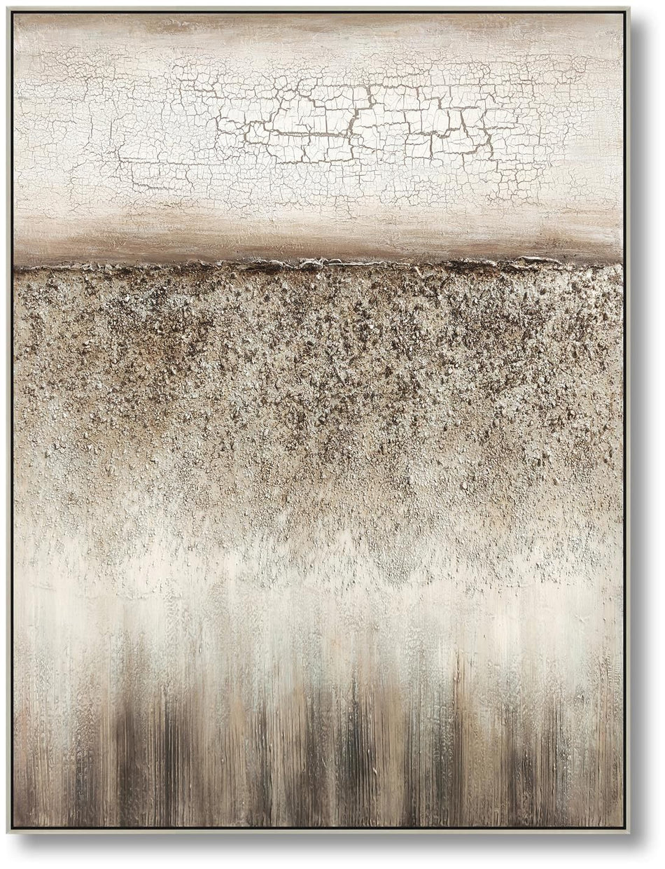 Earthen Layers Harmony - 35" x 47" Framed Wall Art