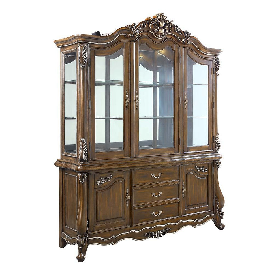 Latisha - Buffet & Hutch - Antique Oak