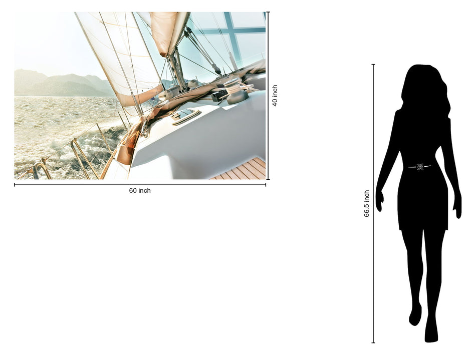 "Sailing Serenity" Tempered Glass - Light Blue