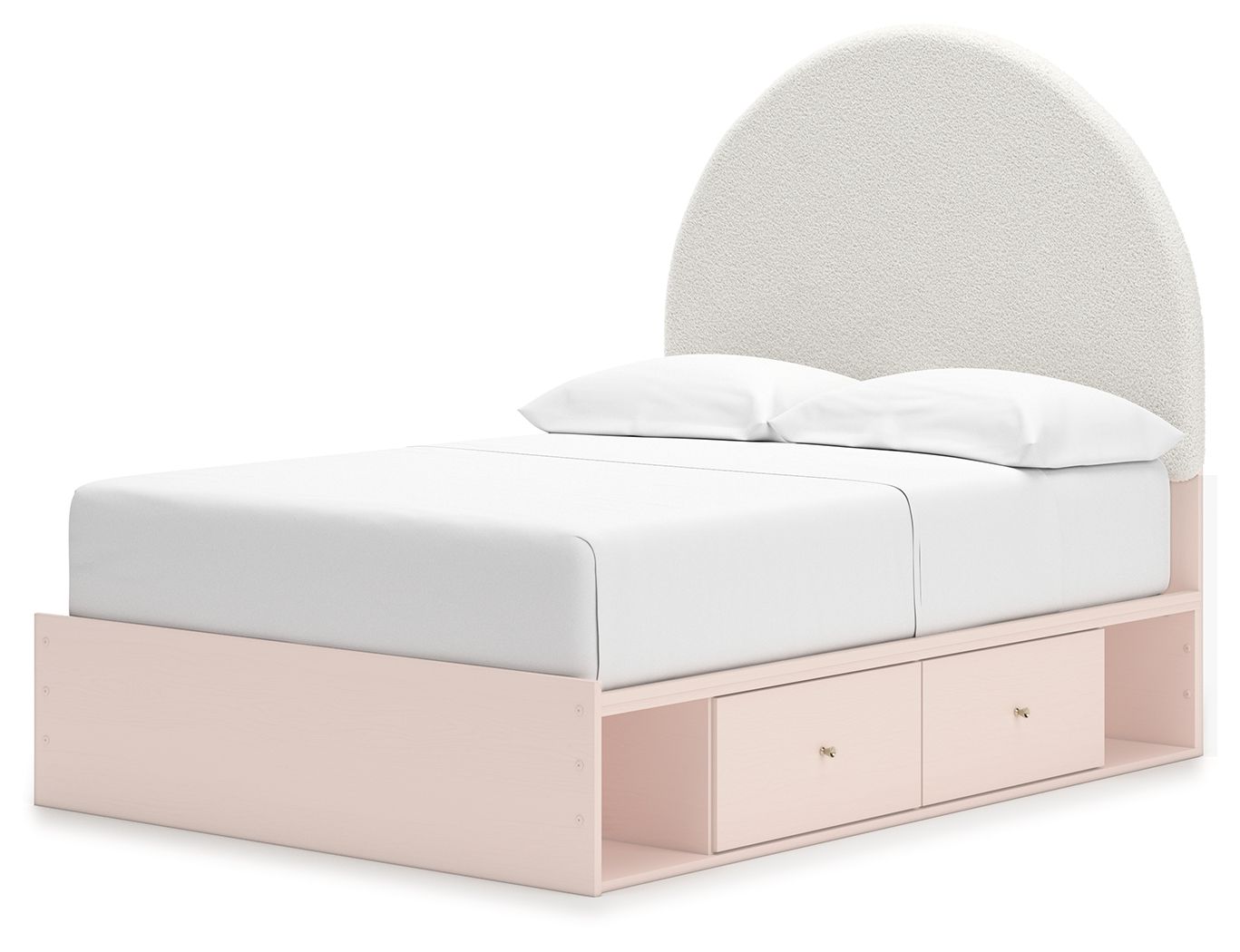 Wistenpine - Cama con paneles tapizados y espacio de almacenaje