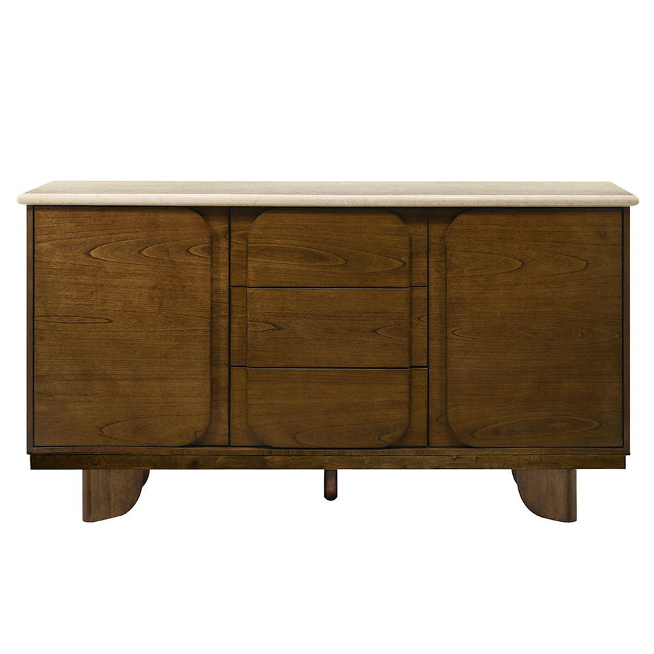 Kasha - Server With Marble Top Top - Vintage Oak