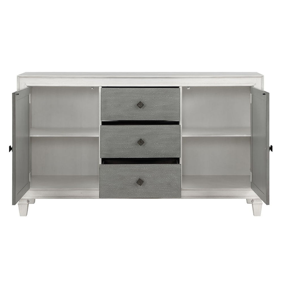 Katia - Server - Rustic Gray & Weathered White