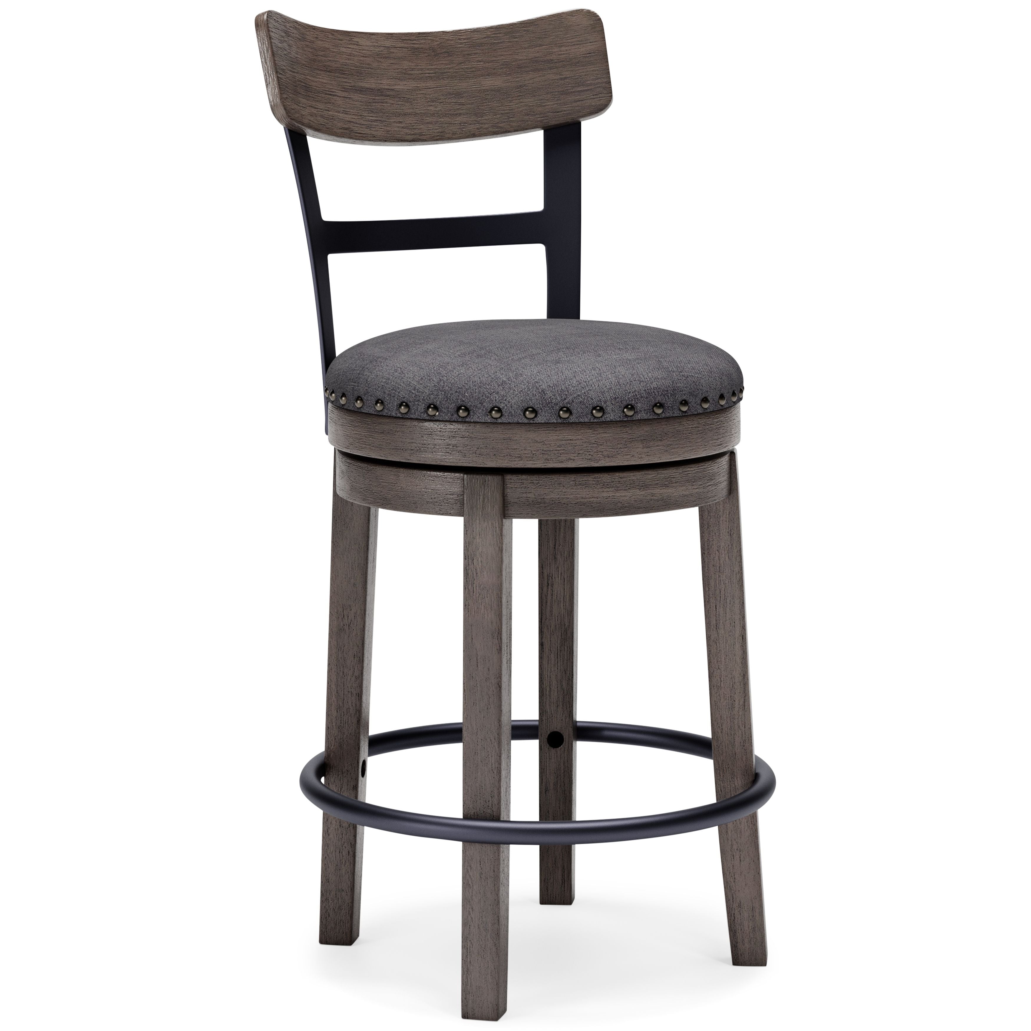 Caitbrook - Gris - Taburete de bar giratorio UPH