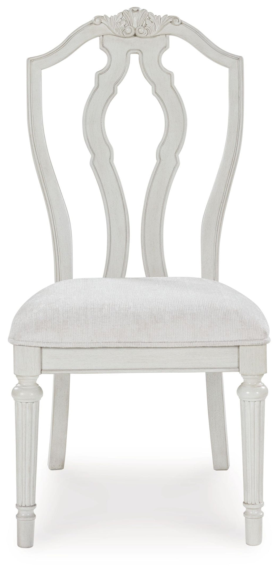 Montelaine - Silla de comedor tapizada en blanco antiguo (juego de 2)
