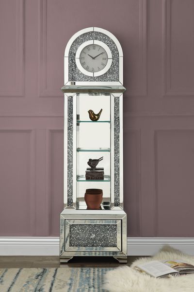 Noralie - Reloj de pie - Plata perlada - 63"