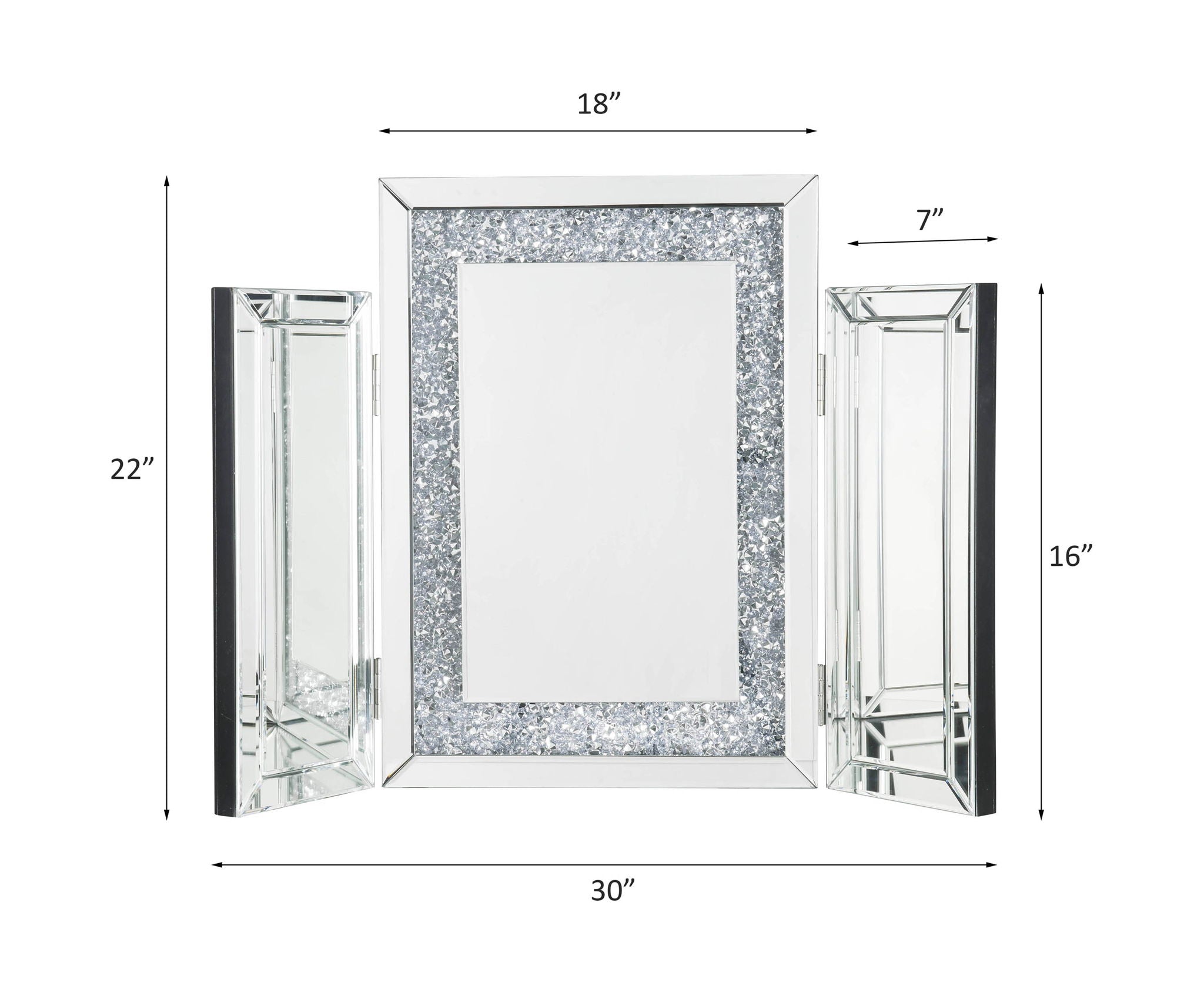 Noralie - Decoración decorativa - Espejos y diamantes falsos - 22"