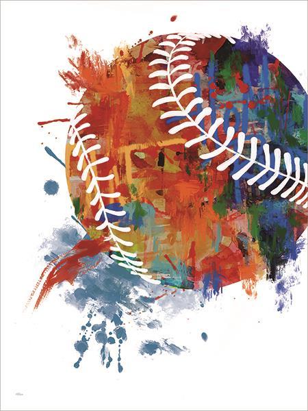 Baseball Splash By Cat Thurman Designs (Small) - Orange