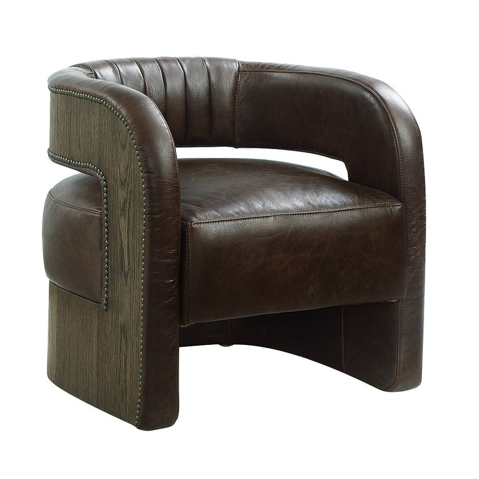 Feyre - Accent Chair - Espresso Top Grain Leather