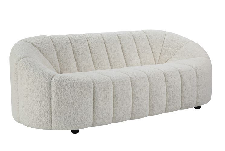 Osmash - Sofá - Sherpa de peluche blanca