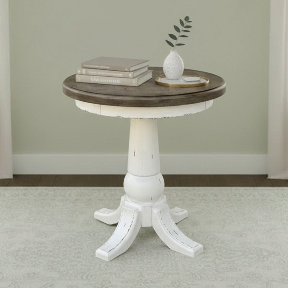 Turnberry Park - Round End Table - White