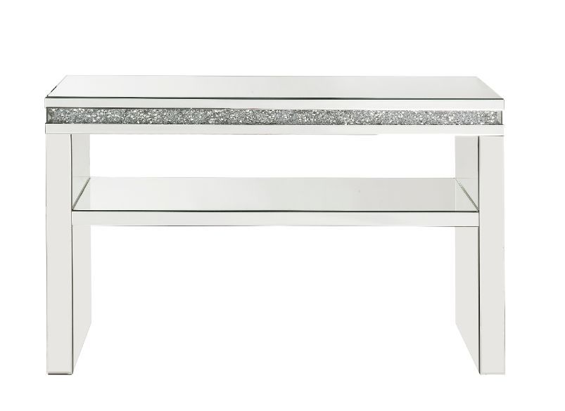Noralie - Mesa auxiliar - Espejo y diamantes falsos - 32"