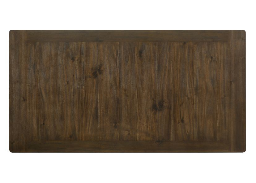 Mesa de comedor Fedele con acabado en roble desgastado y crema