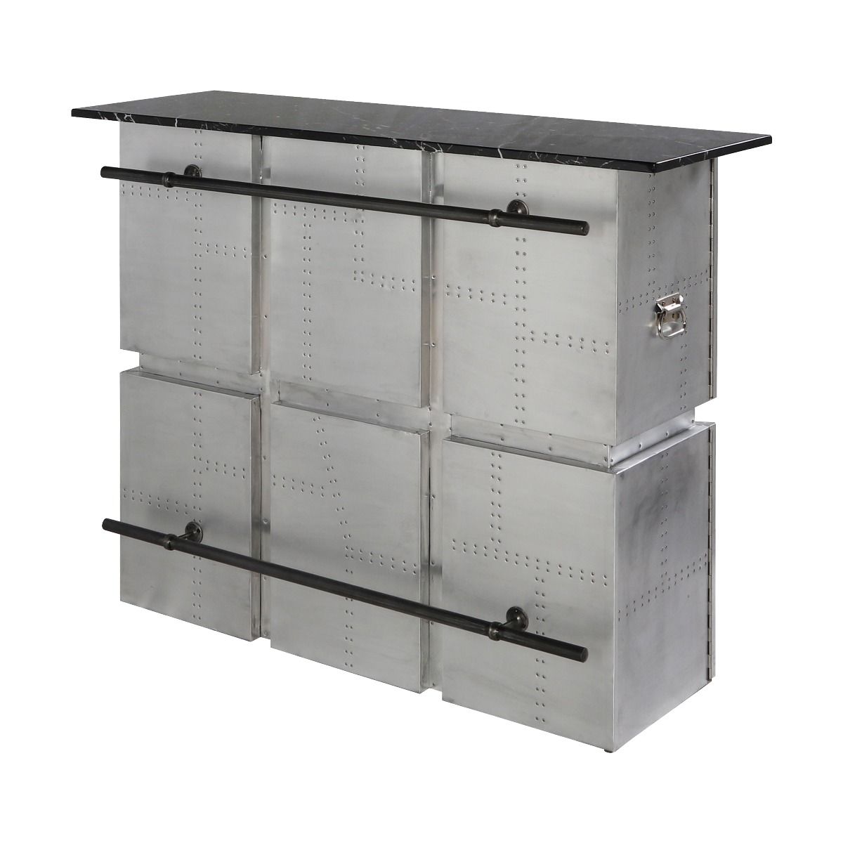 Brancaster - Bar Table With Marble Top - Marble Top & Aluminum