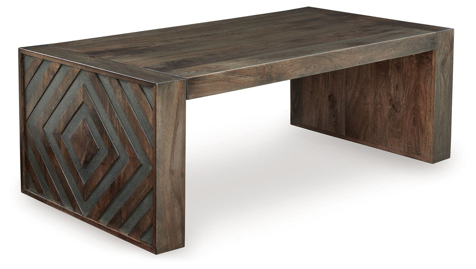 Dreggan - Marrón - Mesa de cóctel rectangular