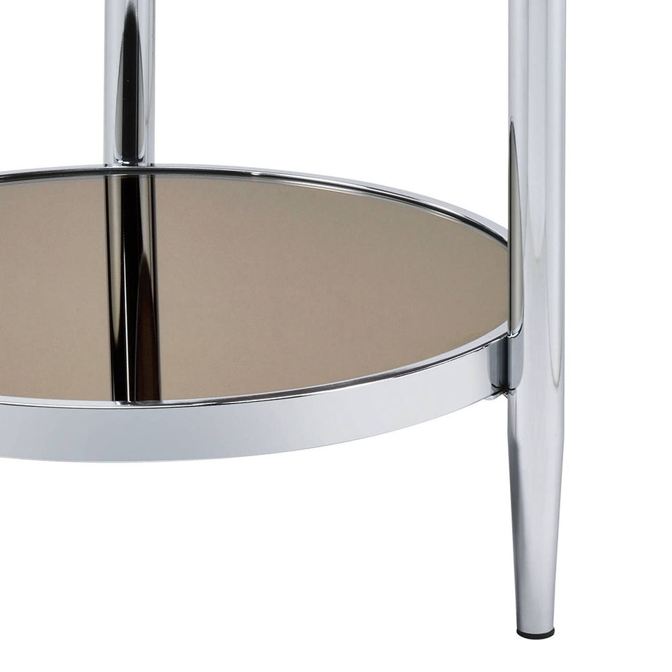Mesa de centro Abbe con acabado en vidrio y cromo